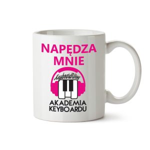 Kubek dla muzyka "Napędza mnie Akademia Keyboardu"