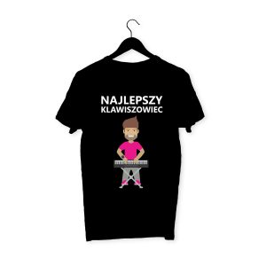 Koszulka czarna "Najlepszy klawiszowiec"