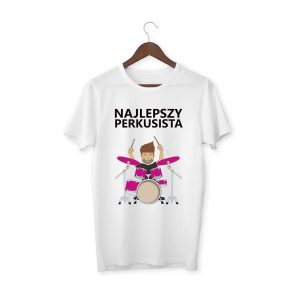 Koszulka biała "Najlepszy perkusista"