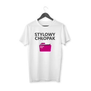 Koszulka biała "Stylowy chłopak"