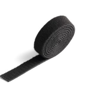 Czarny rzep w rolce opaska, organizer do kabli i przewodów - 5 metrów